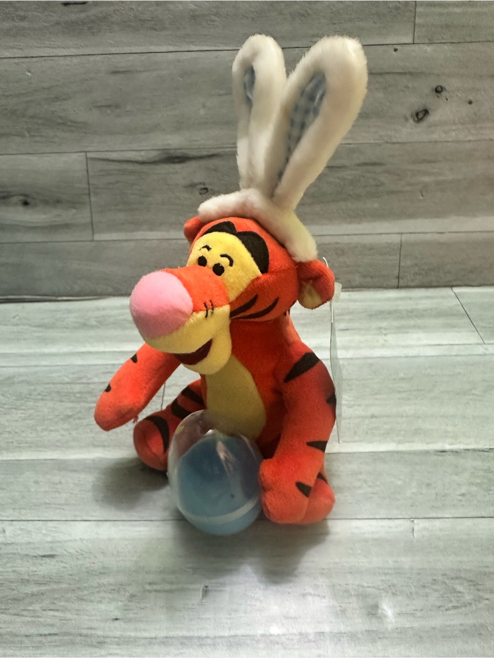Disney Easter Tigger Plush with White Bunny Ears and Pink Nose - Picture 4 of 6